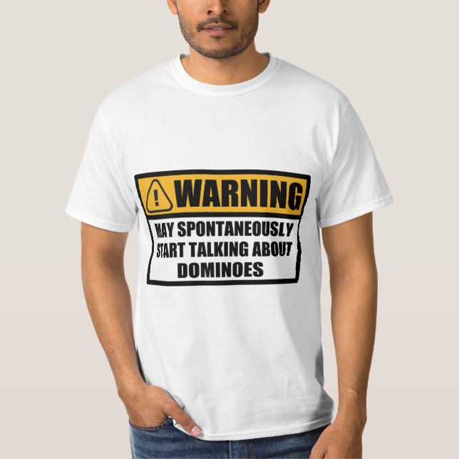 Camiseta Funny Dominoes Player Spontaneously Warning Gift (Anverso)