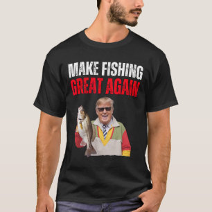 Camiseta Funny Donald Trump hace que la pesca sea grande de