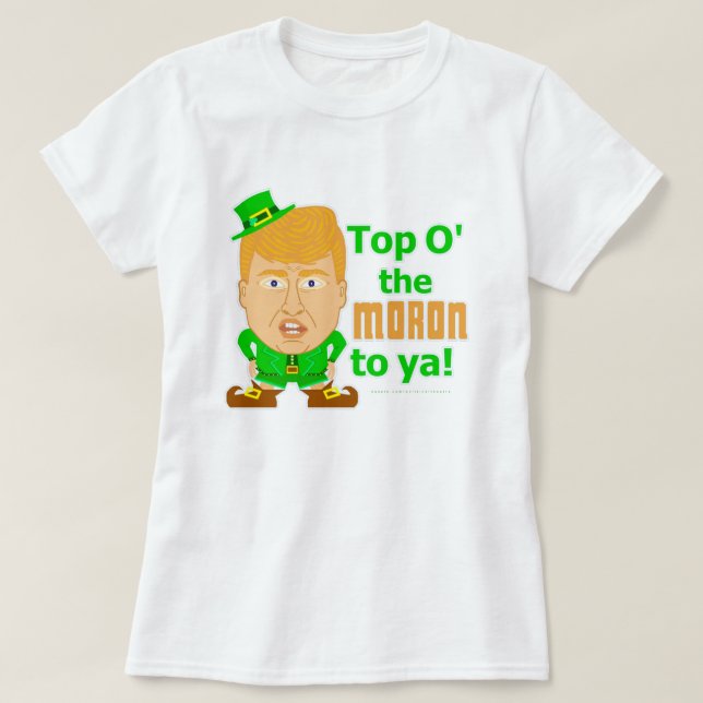 Camiseta Funny Donald Trump St Patricks Day Leprechaun (Diseño del anverso)