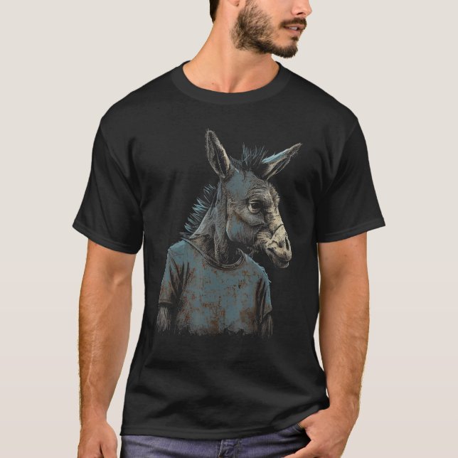 Camiseta Funny Donkey Face Gift idea for Donkeys Lovers Gra (Anverso)