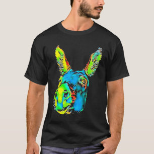 Camiseta Funny Donkey Face Pop Art