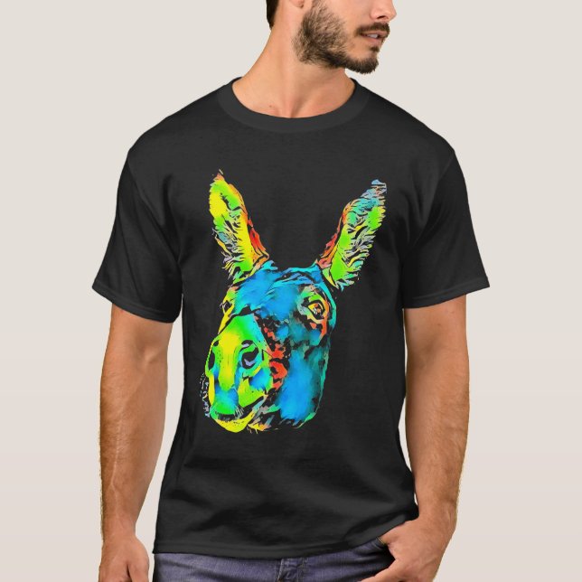 Camiseta Funny Donkey Face Pop Art (Anverso)