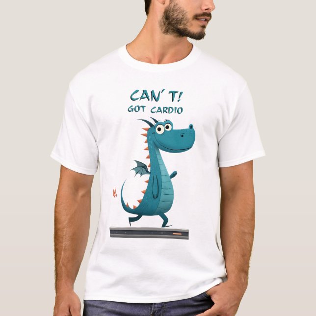 Camiseta Funny Dragon Cardio | No puedo. Tengo Cardio. | Gi (Anverso)