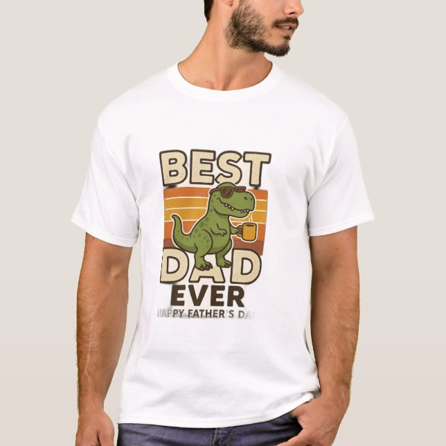 Camiseta Funny Dragon Dad Pegatina - El mejor papá de todos (Anverso)
