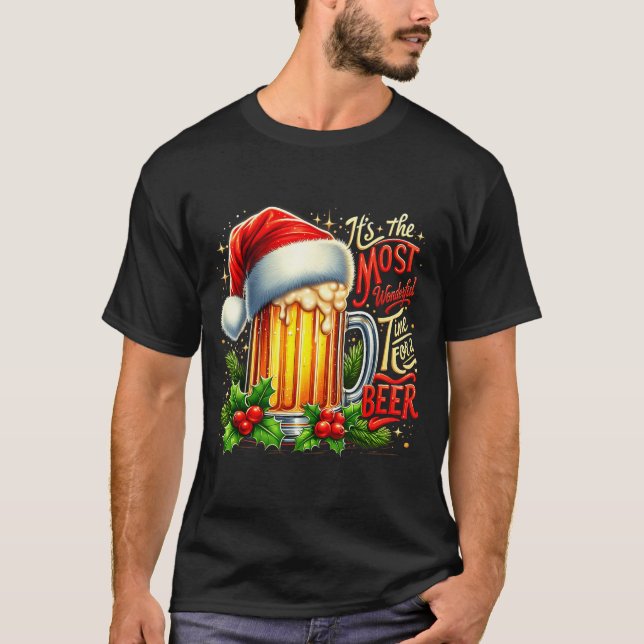 Camiseta Funny Drinking Christmas Santa Beer Lovers Trend N (Anverso)