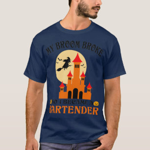 Camiseta Funny Driver Halloween Mi Broom Broke Así Que Me C