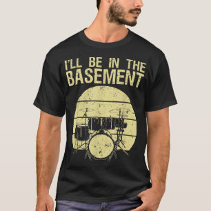 Camiseta Funny Drummer Art Hombres Mujeres Drum Set Musi