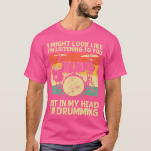 Camiseta Funny Drummer Design para hombres mujeres Drumline