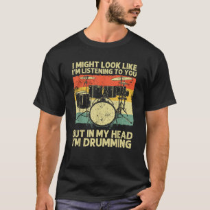 Camiseta Funny Drummer Design para hombres mujeres Drumline