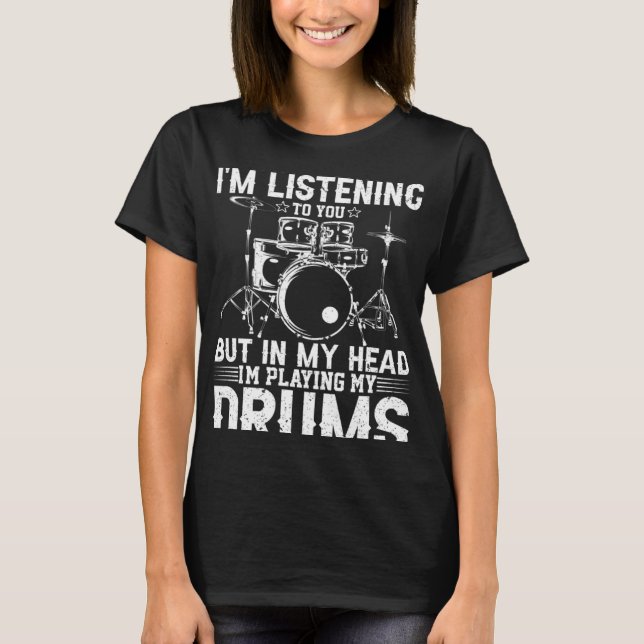 Camiseta Funny Drummer Drummer Player Percuser Lover (Anverso)