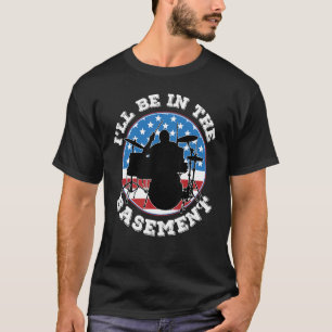 Camiseta Funny Drummer Musician Set Drumsticks America