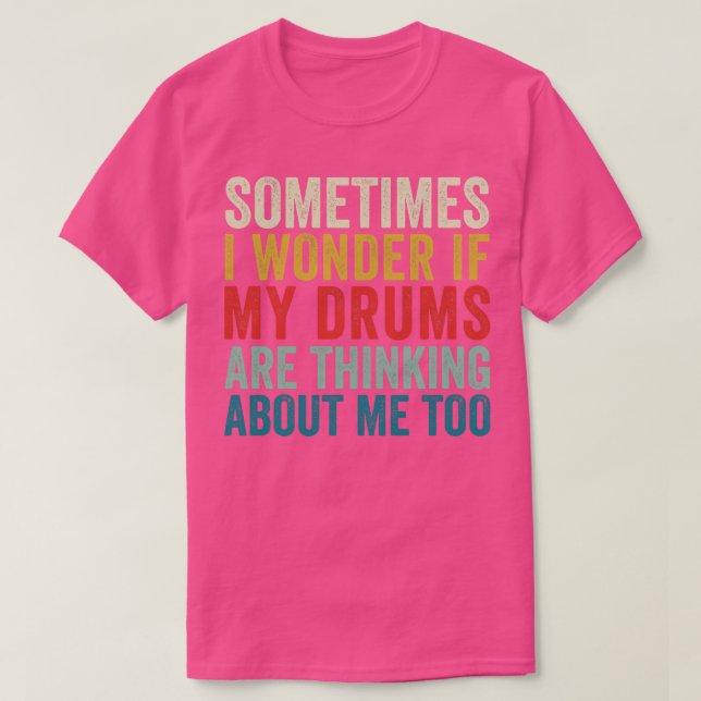 Camiseta Funny Drummer Paradiddle Retro Drumming Set (Diseño del anverso)