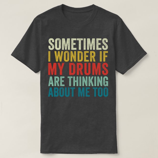 Camiseta Funny Drummer Paradiddle Retro Drumming Set (Diseño del anverso)