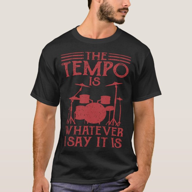 Camiseta Funny Drummer T-Shirt Drummer Regalos Drummer Kit  (Anverso)