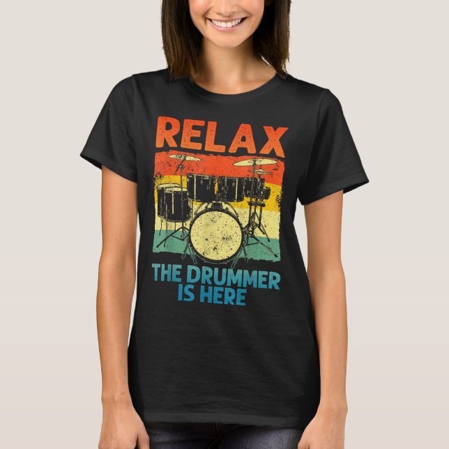 Camiseta Funny Drumming Art For Men Women Drumline Drum Set (Anverso)