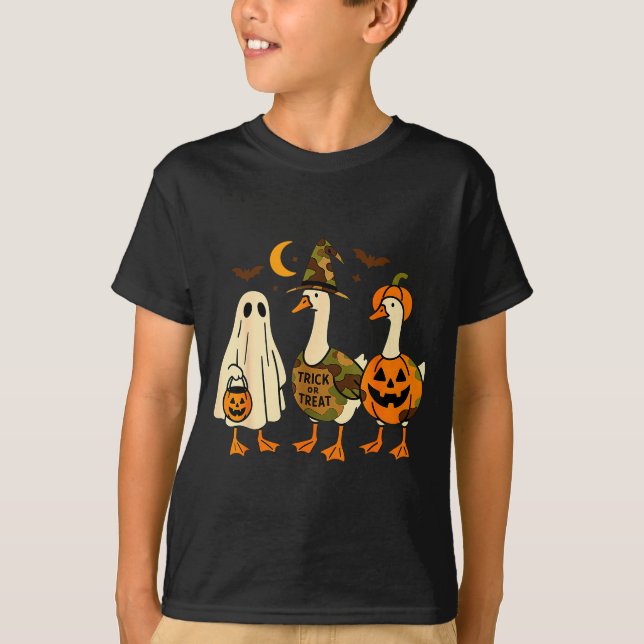 Camiseta Funny Duck Duck Boo Halloween Costume Duck  (Anverso)