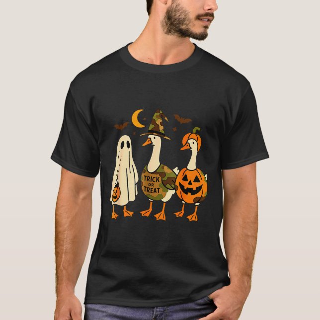 Camiseta Funny Duck Duck Boo Halloween Costume Duck  (Anverso)