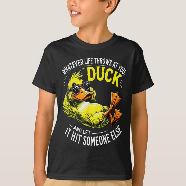 Camiseta Funny Duck Graphic Tees Men Women Funny Quote  (Anverso)
