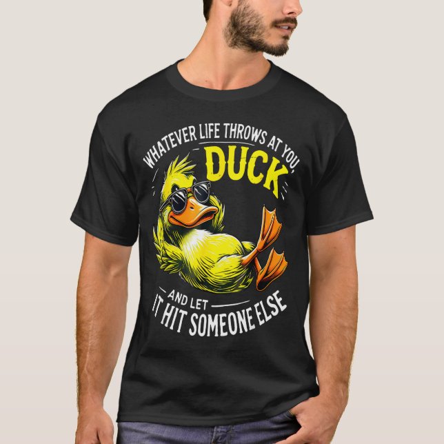 Camiseta Funny Duck Graphic Tees Men Women Funny Quote  (Anverso)