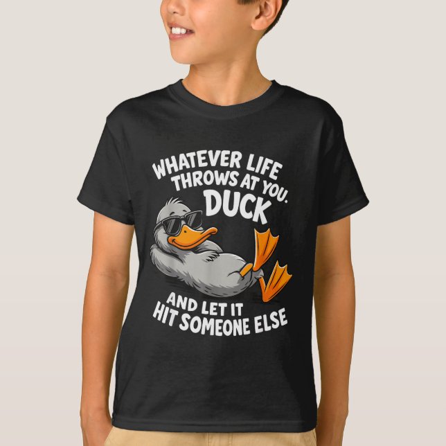 Camiseta Funny Duck Graphic Tees Men Women Teens Funny Quot (Anverso)