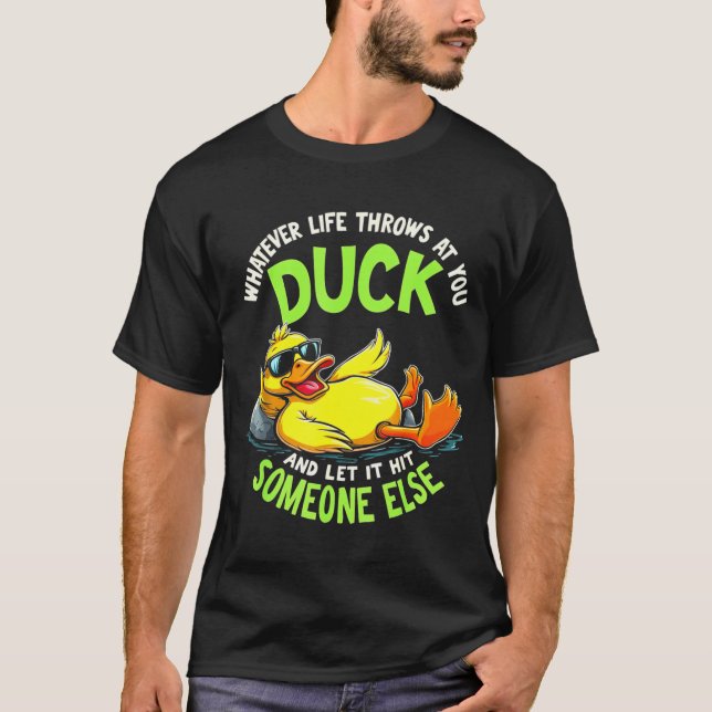 Camiseta Funny Duck Graphic Tees Men Women Teens Funny Quot (Anverso)