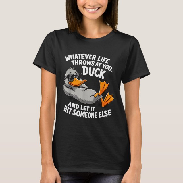 Camiseta Funny Duck Graphic Tees Men Women Teens Funny Quot (Anverso)