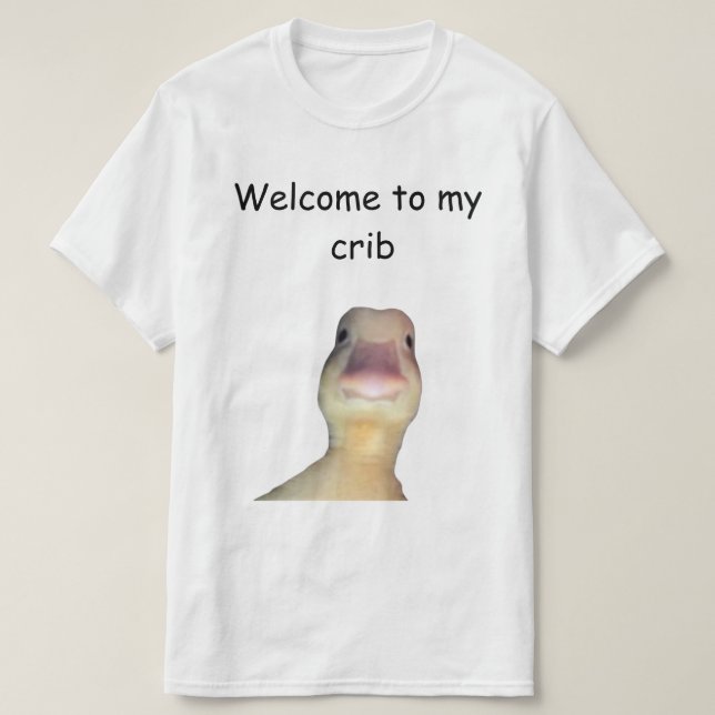 Camiseta Funny Duck Meme – “Welcome to My Crib” Cute Animal (Diseño del anverso)