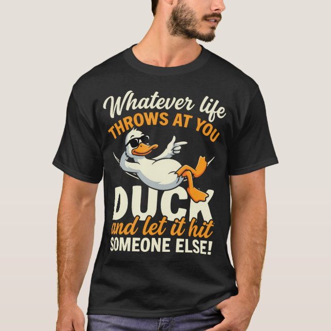 Camiseta Funny Duck Quote Humor ns Cartoon (Anverso)