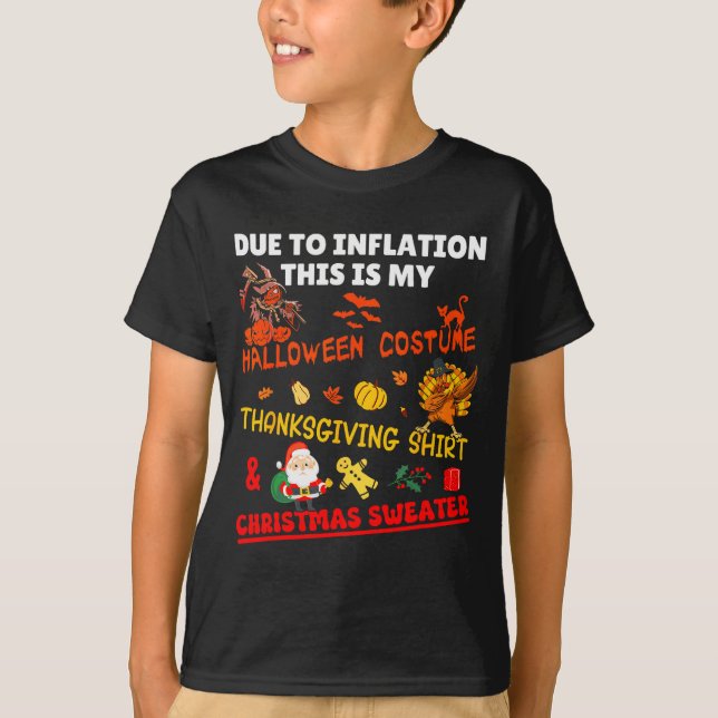 Camiseta Funny Due To Inflation This Is Xmas New Year's Eve (Anverso)