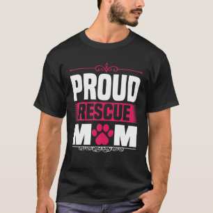 Camiseta Funny Dug Holding Dice Orgulloso Rescate De Mamá R