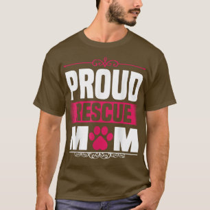Camiseta Funny Dug Holding Dice Orgulloso Rescate De Mamá R