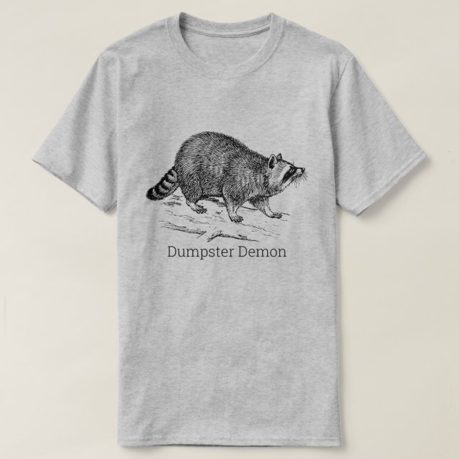 Camiseta Funny DUMPSTER DEMON Raccoon (Diseño del anverso)