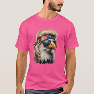 Camiseta Funny Eagle America 4 de julio Blonde Wig Eagle Mu
