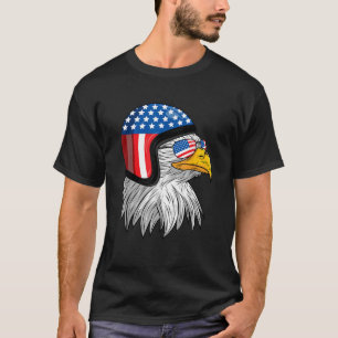 Camiseta Funny Eagle Mullet Helmet USA 4 De Julio Americano