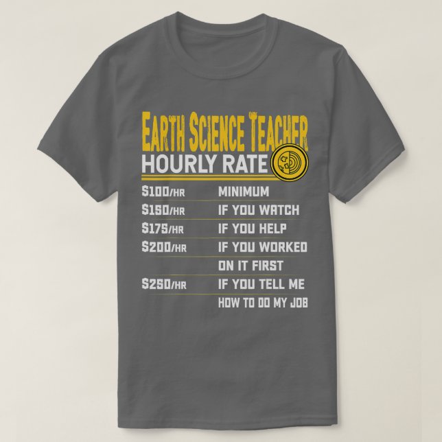 Camiseta Funny Earth Science Geology Meteorology Teacher Ho (Diseño del anverso)