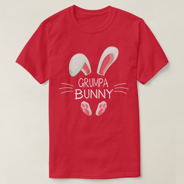 Camiseta Funny Easter Day Costume Matching Cute Grumpa Bunn (Diseño del anverso)