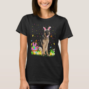 Camiseta Funny Easter Egg Hunting German Shepherd Dog Easte