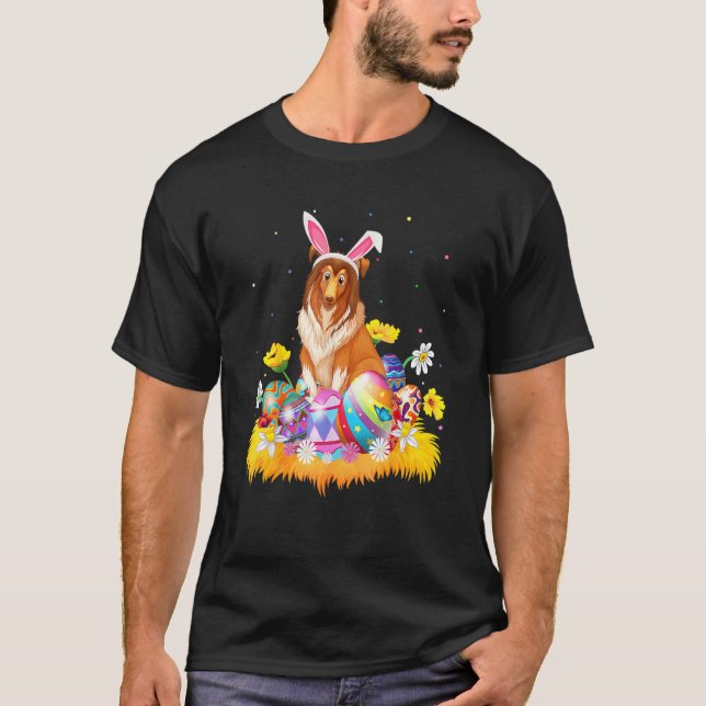 Camiseta Funny Easter Egg Sheepdog Easter Sunday (Anverso)