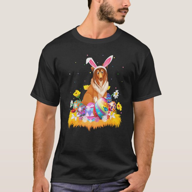 Camiseta Funny Easter Egg Shetland Sheepdog Easter Sunday (Anverso)