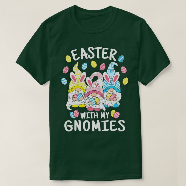 Camiseta Funny Easter With My Gnomies Happy Easter Gnome Bu (Diseño del anverso)