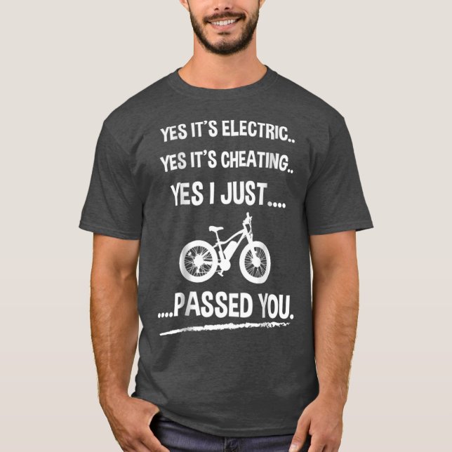 Camiseta Funny EBike Sí Es Eléctrico (Anverso)