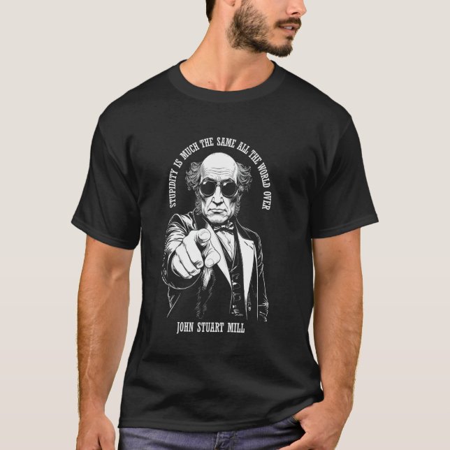 Camiseta Funny Economics John Stuart Mill Economist Stupidi (Anverso)