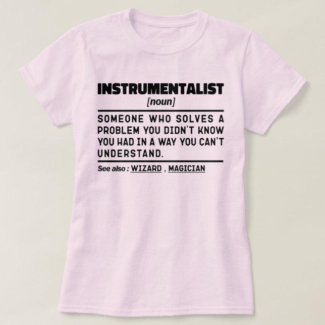Camiseta Funny el instructor de instrumentos nuevo e instru (Diseño del anverso)