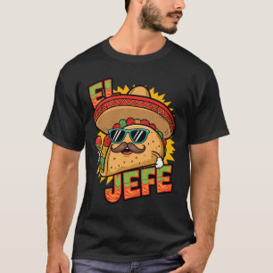 Camiseta Funny El Jefe Taco Cinco De Mayo Mujeres Mexicanas