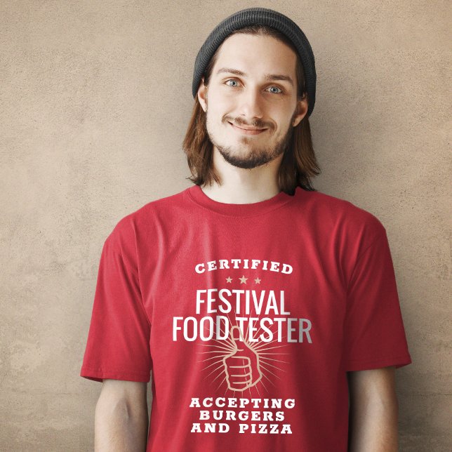 Camiseta Funny el probador de comida del Festival Certifica (Certified Festival Food Tester Funny T-Shirt)