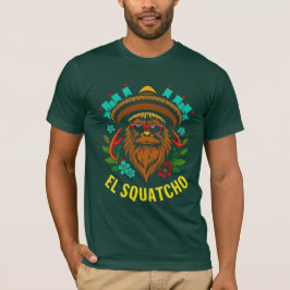 Camiseta Funny EL SQUATCHO Cinco de Mayo Arte Fiesta Bigfoo