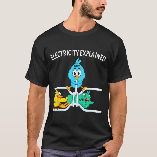 Camiseta Funny Electrician For Men Women Electricity Engine (Anverso)