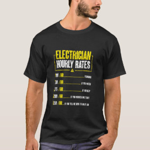Camiseta Funny Electrician Hourrate Lineman Para Electri