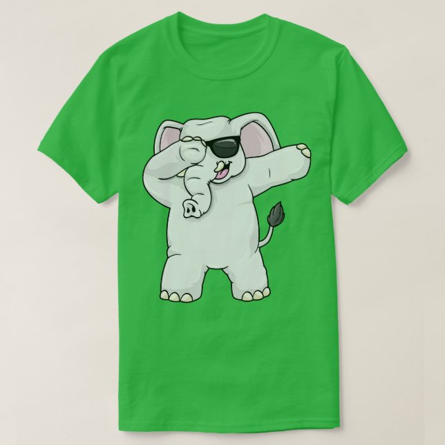 Camiseta Funny Elephant está bailando con gafas de sol (Diseño del anverso)