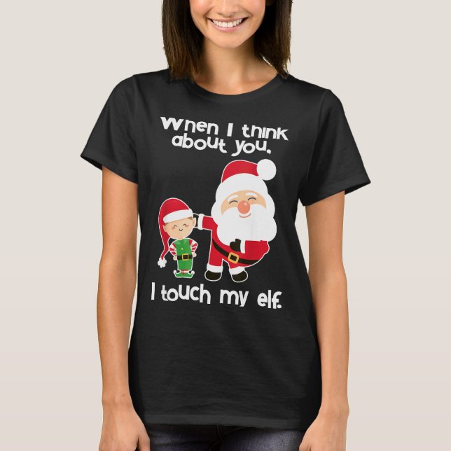 Camiseta Funny Elf Inappropriate Adult Humor Christmas Gift (Anverso)